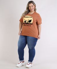 Blusa-Feminina-O-Rei-Leao-Manga-Curta-Decote-Redondo-Caramelo-9951456-Caramelo_3