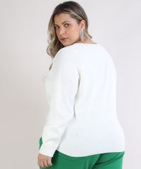 Cardigan-Feminino-Plus-Size-em-Trico-com-Botoes-Decote-V-Off-White-9956405-Off_White_2