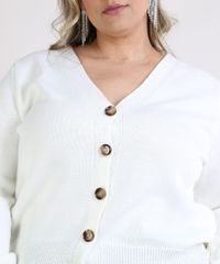 Cardigan-Feminino-Plus-Size-em-Trico-com-Botoes-Decote-V-Off-White-9956405-Off_White_4