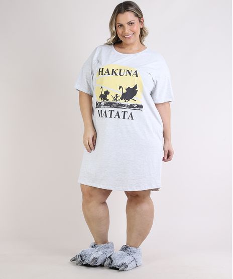Camisola-Feminina-O-Rei-Leao-Manga-Curta-Cinza-Mescla-Claro-9953331-Cinza_Mescla_Claro_1