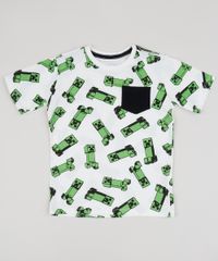 Camiseta-Infantil-Minecraft-Estampada-Manga-Curta-Off-White-9942962-Off_White_1