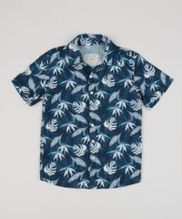 Camisa-Infantil-Estampada-Floral-Manga-Curta-Azul-Marinho-9944100-Azul_Marinho_1