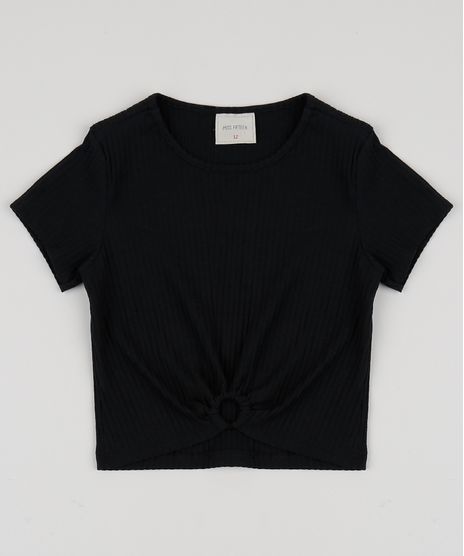 Blusa-Juvenil-com-Argola-e-Franzido-Manga-Curta-Preta-9916823-Preto_1