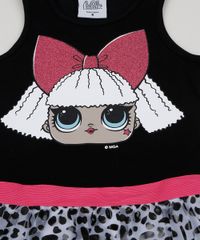 Vestido-Infantil-Lol-Surprise-Sem-Manga-Estampado-Animal-Print-de-Onca-Preto-9943457-Preto_3