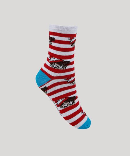 Meia-Feminina-Cano-Alto-Listrado-Wally-Branca-9954791-Branco_1