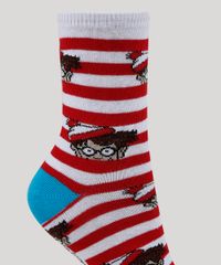 Meia-Feminina-Cano-Alto-Listrado-Wally-Branca-9954791-Branco_4