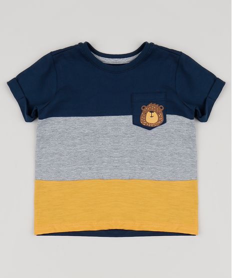 Camiseta-Infantil-com-Recortes-e-Bolso-Manga-Curta-Azul-Marinho-9943047-Azul_Marinho_1