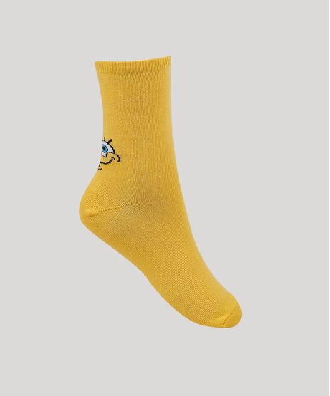 Meia-Feminina-Cano-Alto-Bob-Esponja-Amarela-9954794-Amarelo_1