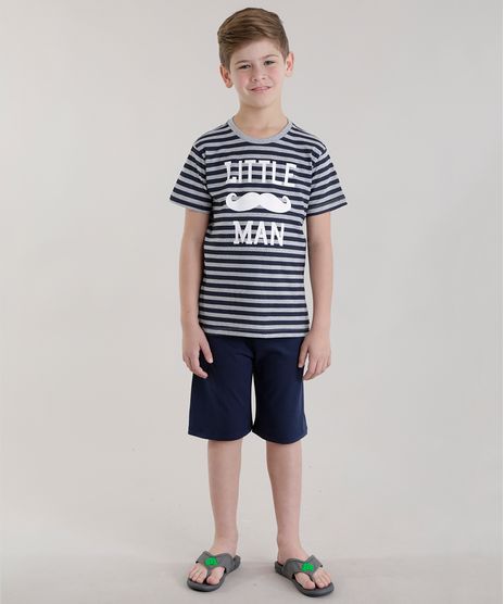 Pijama-Listrado--Little-Man--Cinza-Mescla-8677562-Cinza_Mescla_1