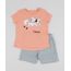 Conjunto-Infantil-101-Dalmatas-de-Blusa-Manga-Curta-Coral---Short-em-Moletom-Cinza-Mescla-9951743-Cinza_Mescla_1