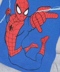 Conjunto-de-Camiseta-Azul---Bermuda-Homem-Aranha-Cinza-Mescla-8609817-Cinza_Mescla_3