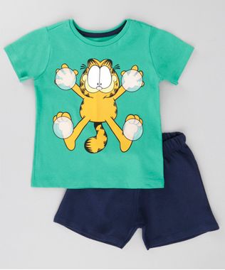 Conjunto-de-Camiseta-Verde---Bermuda-Garfield-Azul-Marinho-8630946-Azul_Marinho_1