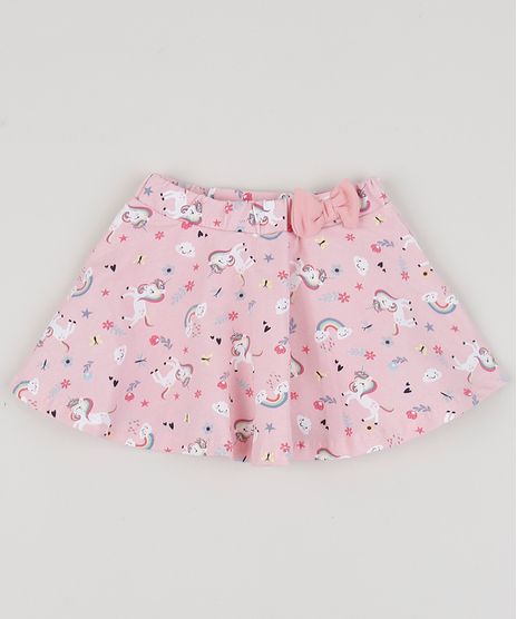 Short-Saia-Infantil-Estampado-de-Unicornios-com-Laco-Rosa-Claro-9943376-Rosa_Claro_1