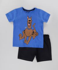 Conjunto-de-Camiseta-Azul---Bermuda-Scooby-Doo-Preta-8577811-Preto_1
