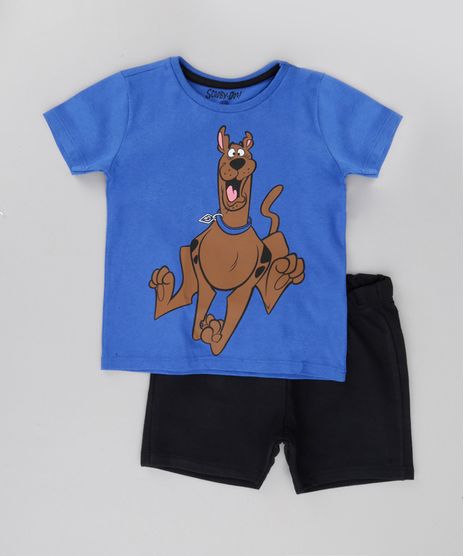 Conjunto-de-Camiseta-Azul---Bermuda-Scooby-Doo-Preta-8577811-Preto_1
