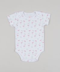 Body-Infantil-Estampado-de-Flamingos-Manga-Curta-Decote-Redondo-Branco-9198396-Branco_1