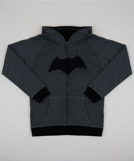 Blusao-Infantil-Batman-com-Capuz-em-Moletom-Cinza-Mescla-Escuro-9338075-Cinza_Mescla_Escuro_1