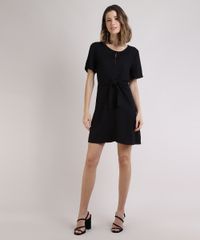 Vestido-Feminino-Curto-com-No-Manga-Curta-Preto-9949659-Preto_3
