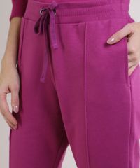 Calca-de-Moletom-Feminina-Cintura-Media-com-Barra-Dobrada-Pink-9952528-Pink_4