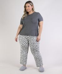 Pijama-Feminino-Plus-Size-Blusa-com-Bolsinho-Manga-Curta-Decote-Redondo-Cinza-Mescla-9953326-Cinza_Mescla_3