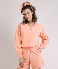 Blusao-de-Moletom-Feminino-Manga-Bufante-Decote-Redondo---Elastico-de-Cabelo-Scrunchie-Laranja-Claro-9952534-Laranja_Claro_1
