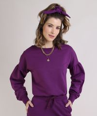 Blusao-de-Moletom-Feminino-Manga-Bufante-Decote-Redondo---Elastico-de-Cabelo-Scrunchie-Roxo-Escuro-9952534-Roxo_Escuro_1