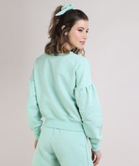 Blusao-de-Moletom-Feminino-Manga-Bufante-Decote-Redondo---Elastico-de-Cabelo-Scrunchie-Verde-Claro-9952534-Verde_Claro_2