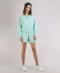Blusao-de-Moletom-Feminino-Manga-Bufante-Decote-Redondo---Elastico-de-Cabelo-Scrunchie-Verde-Claro-9952534-Verde_Claro_3