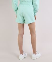 Short-de-Moletom-Feminino-Cintura-Alta-com-Cordao-e-Bolsos-Verde-Claro-9952535-Verde_Claro_2