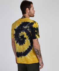 Camiseta-Masculina-Snoopy-Tie-Dye-Manga-Curta-Gola-Careca-Mostarda-9943399-Mostarda_2