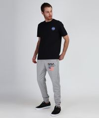 Calca-Masculina-Relaxed-em-Moletom--Nasa---Cinza-Mescla-9946157-Cinza_Mescla_3