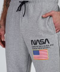 Calca-Masculina-Relaxed-em-Moletom--Nasa---Cinza-Mescla-9946157-Cinza_Mescla_4