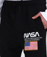 Calca-Masculina-Relaxed-em-Moletom--Nasa---Preto-9946157-Preto_4