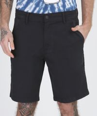 Bermuda-de-Sarja-Masculina-Chino-Reta-com-Bolsos-Preta-9953279-Preto_1