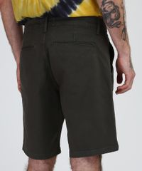 Bermuda-de-Sarja-Masculina-Chino-Reta-com-Bolsos-Verde-Militar-9953279-Verde_Militar_2