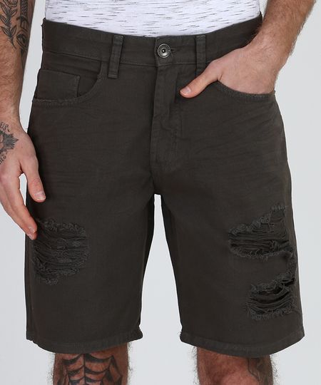 Bermuda-de-Sarja-Masculina-Slim-Destroyed-com-Rasgos-Verde-Militar-9953404-Verde_Militar_1 Bermuda-de-Sarja-Masculina-Slim-Destroyed-com-Rasgos-Verde-Militar-9953404-Verde_Militar_1