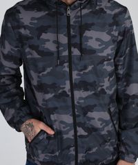 Jaqueta-Corta-Vento-Masculina-Estampada-Camuflada-com-Capuz-e-Bolsos-Chumbo-9839034-Chumbo_4