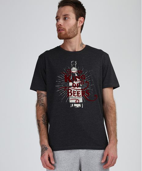Camiseta-Masculina-King-Of-Beers-Manga-Curta-Gola-Careca-Cinza-Escuro-9942919-Cinza_Escuro_1