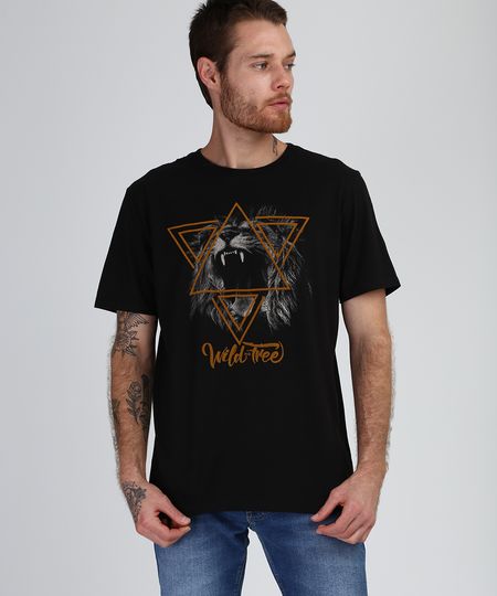 Camiseta-Masculina-Leao--Wild-and-Free--Manga-Curta-Gola-Careca-Preta-9946344-Preto_1 Camiseta-Masculina-Leao--Wild-and-Free--Manga-Curta-Gola-Careca-Preta-9946344-Preto_1