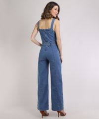 Macacao-Jeans-Feminino-Flare-com-Cinto-de-Fivela-Azul-Medio-9944887-Azul_Medio_2