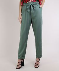 Calca-Feminina-Clochard-Cintura-Super-Alta-com-Faixa-Para-Amarracao-e-Bolsos-Verde-Escuro-9949335-Verde_Escuro_1 Calca-Feminina-Clochard-Cintura-Super-Alta-com-Faixa-Para-Amarracao-e-Bolsos-Verde-Escuro-9949335-Verde_Escuro_1