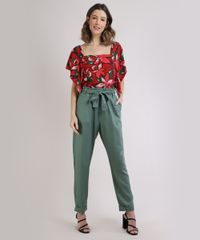 Calca-Feminina-Clochard-Cintura-Super-Alta-com-Faixa-Para-Amarracao-e-Bolsos-Verde-Escuro-9949335-Verde_Escuro_3 Calca-Feminina-Clochard-Cintura-Super-Alta-com-Faixa-Para-Amarracao-e-Bolsos-Verde-Escuro-9949335-Verde_Escuro_3