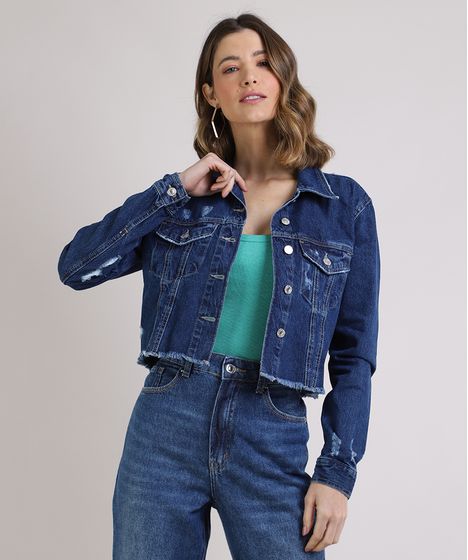jaqueta jeans feminina pp