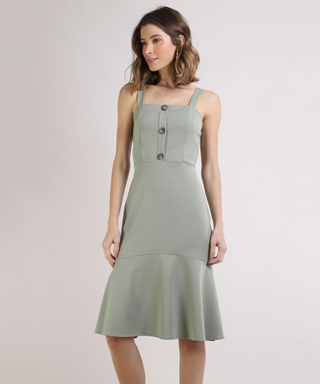 Vestido-Feminino-Midi-com-Botoes-Alca-Media-Verde-Medio-9943932-Verde_Medio_1 Vestido-Feminino-Midi-com-Botoes-Alca-Media-Verde-Medio-9943932-Verde_Medio_1