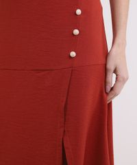 Saia-Feminina-Midi-com-Botoes-e-Fenda-Laranja-Escuro-9942684-Laranja_Escuro_4