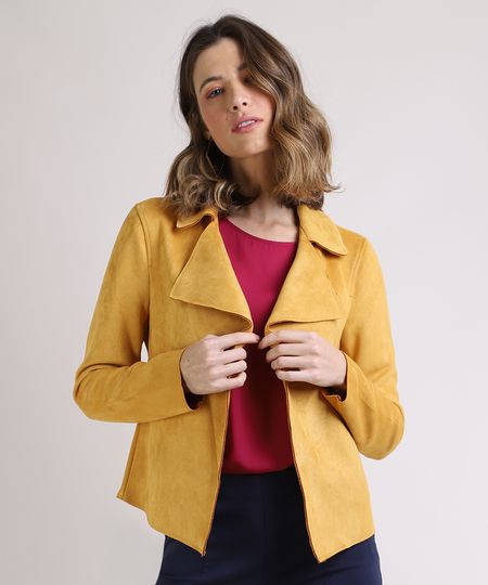 Blazer-Feminino-em-Suede-com-Recorte-Amarelo-9818782-Amarelo_1 Blazer-Feminino-em-Suede-com-Recorte-Amarelo-9818782-Amarelo_1