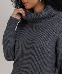 Blusa-Feminina-em-Trico-Gola-Alta-Cinza-Mescla-Escuro-9946661-Cinza_Mescla_Escuro_4 Blusa-Feminina-em-Trico-Gola-Alta-Cinza-Mescla-Escuro-9946661-Cinza_Mescla_Escuro_4