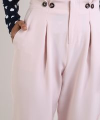 Calca-Feminina-Carrot-Cintura-Alta-com-Botao-e-Pregas-Rosa-Claro-9946770-Rosa_Claro_4