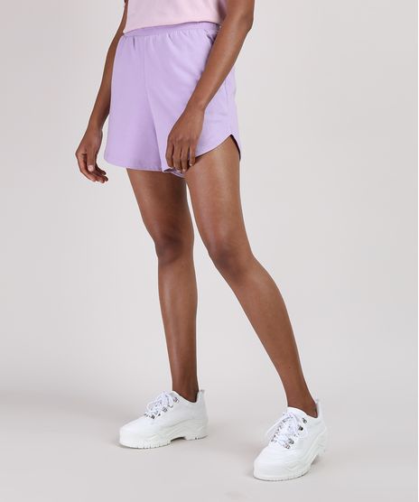 Short-de-Moletom-Feminino-Running-Cintura-Alta-com-Bolsos-Lilas-9952251-Lilas_1