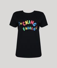 T-Shirt-Feminina-Mindset--F-cking-Fabulous---Manga-Curta-Decote-Redondo-Preta-9953974-Preto_5